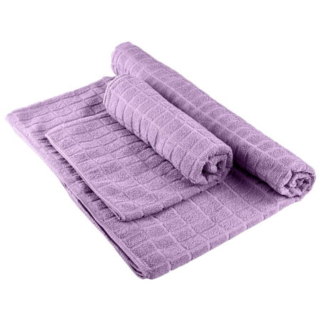 Wakeman Yoga Towel Set - 72x24 Towel for Hot Yoga and Pilates, Violet
