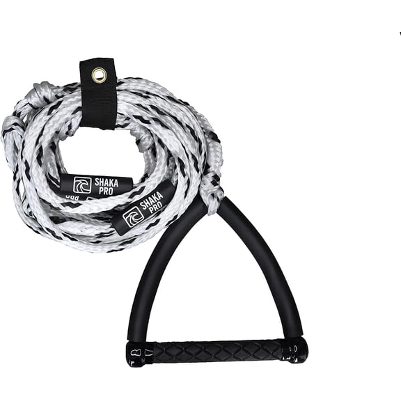 Wakesurf Rope with Handle - Adjustable 25 Foot Tow Rope with 10" Handle