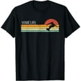 thumbnail image 1 of Wakesurfing Life Wakesurf Wakesurfer Vintage Retro Wake Surf T-Shirt Black 2X-Large, 1 of 4