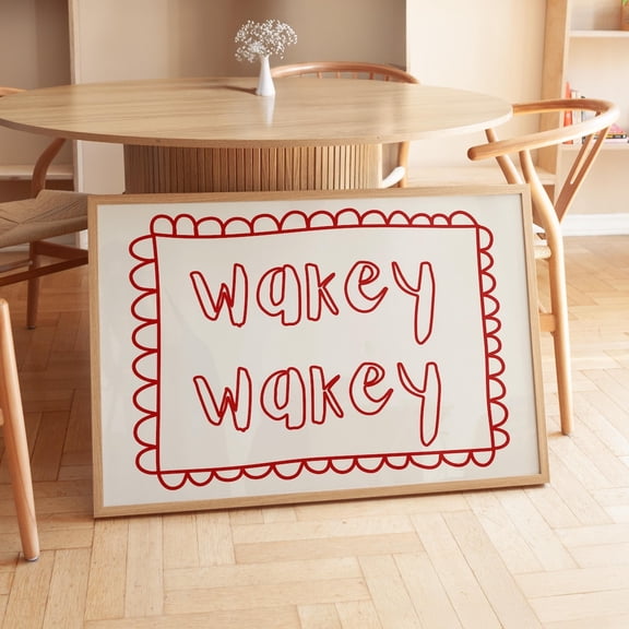 Wakey Bold Room Portrait Decor Unframed Paper Print