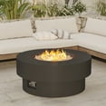 thumbnail image 1 of Wakeyard 32.5 inch Round Propane Fire Pit Table, 50000 BTU, Includes Lava Rock,Black, 1 of 9