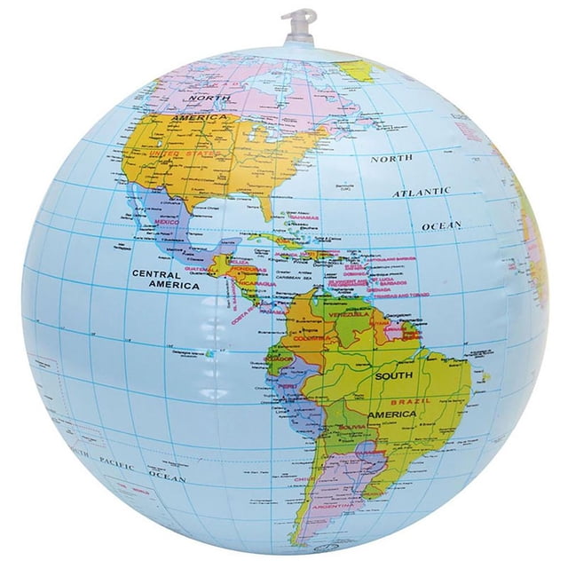 Wakfran Inflatable Globe Blow Up World Globe PVC Material 16 Inch ...