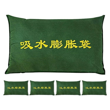 Wakfran Water Activated Flood Barriers 5X Water Barrier Reusable Sandless Sandbag Absorbent Flood Dam Bags for Home Garage Door Basement method