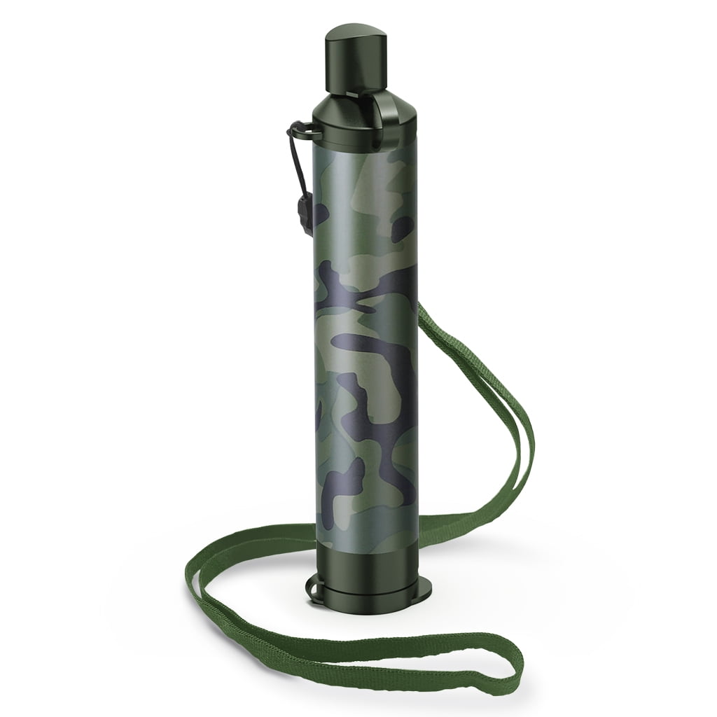 WakiWaki Personal Water Filter Straw, Portable Water Purifier Survival Gear for Hiking Camping