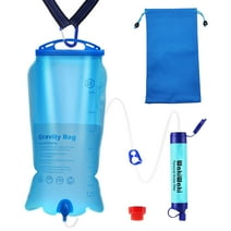 WakiWaki Survival Gear, Emergency Water Purifier, Gravity Water Filter for Camping, Hiking, Backpacking, Natural Disaster