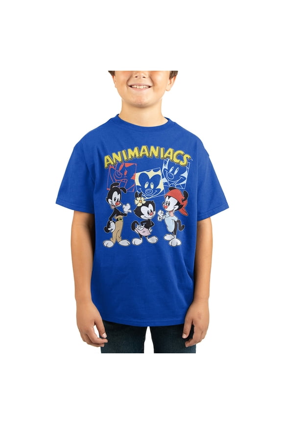 Wakko and Yakko Youth TShirt Boys Graphic Tee-Large