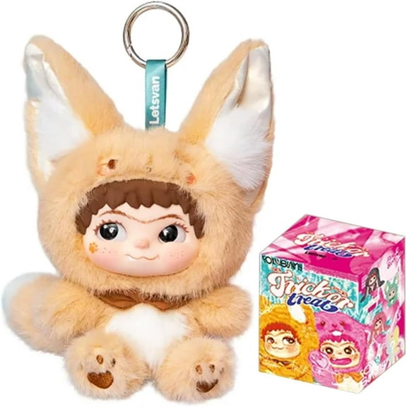 Wakuku Fox&Rabbit Series Plush Blind Box, 6.7'' WAKUKU Fox&Bunny Series Plush Doll Mystery Toys, Kawaii Stuffed Soft Anime Figure Wakuku Blind Box Plushies Christmas Birthday Gift for Girls