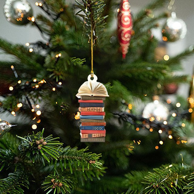 WalGRHFR 2024 Book s Fun Reads Christmas Books Acrylic Ornaments