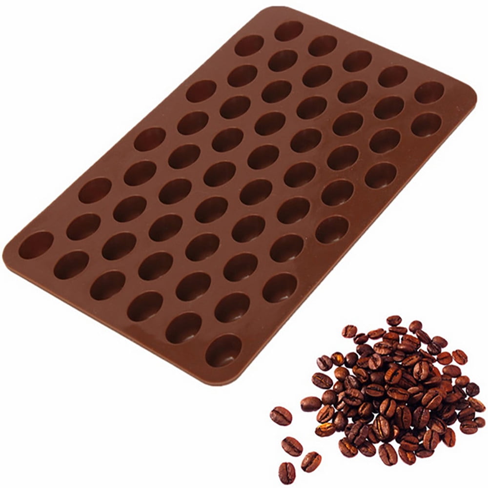 WalGRHFR 2024 Silicone Chocolate Coffee Beans Mould Candy Cake Sweets