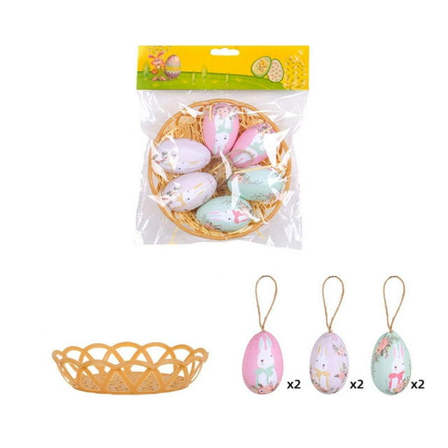 WalGRHFR Easter Egg Hangings Woven Easter Eggs Easter Decorations Scene ...