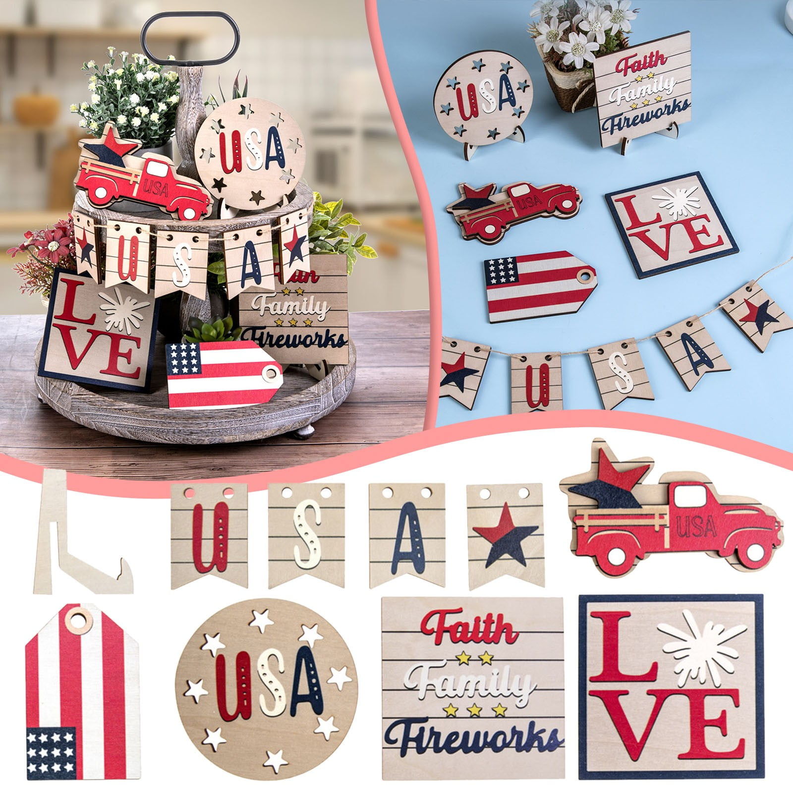 WalGRHFR Independence Day Tray Decoration In The United States