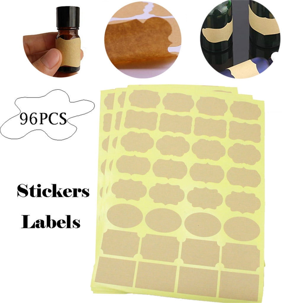 Wisdompro 256-Pack Colorful Fancy Shape Label Stickers For Jars, Bottles, Organizing - Small Size