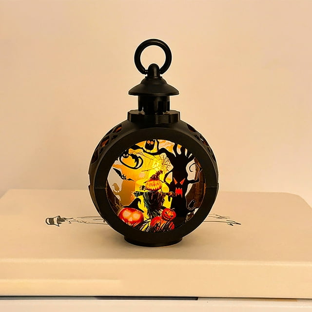 WalGRHFR Pumpkin Handheld Small Wind Light LED Nightlight Candle Desk