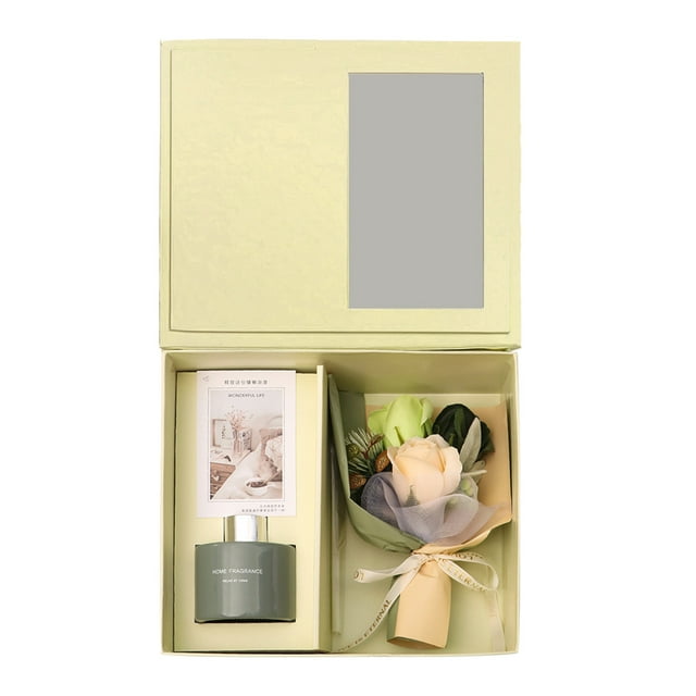 WalGRHFR Soap Flower Mother's Day Present Fill Box With Carnations And