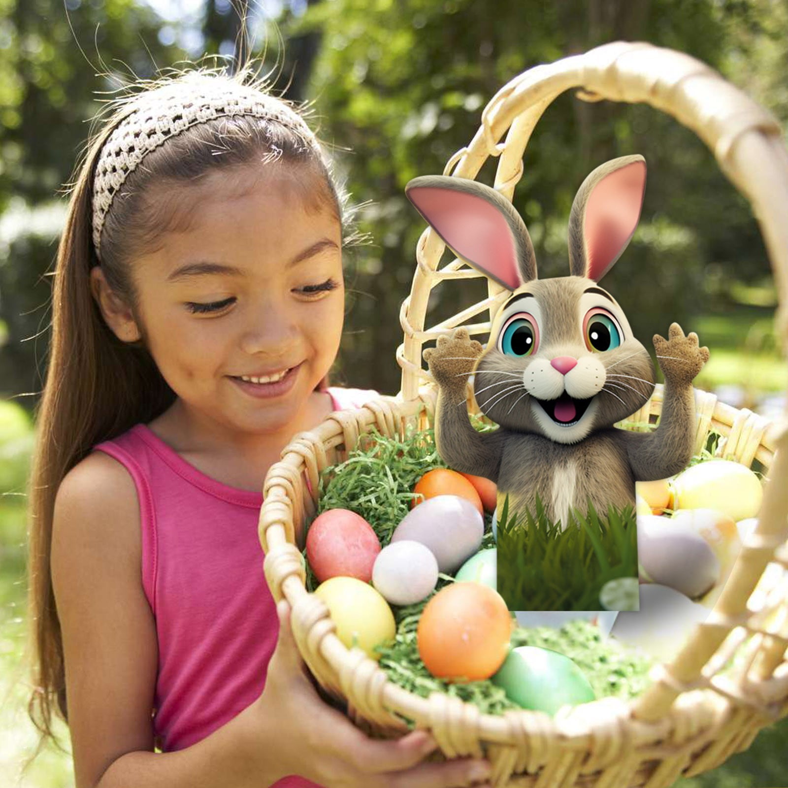WalGRHFR Surrendering Bunny Easter Collectible Card Discover These Colorful Eggs! Fun And 