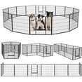 thumbnail image 1 of Walaf Bold Dog Playpen for Outdoor, 16 Panels 24''/32''/40'' Height Metal Puppy Dog Fence Indoor Outdoor,Pet Exercise Pen for RV,Camping,Yard, 1 of 9