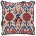 thumbnail image 1 of Walai WLA-001 20"H x 20"W Square Pillow Cover Red/Ivory/Blue/Gray/Charcoal/Khaki, 1 of 2