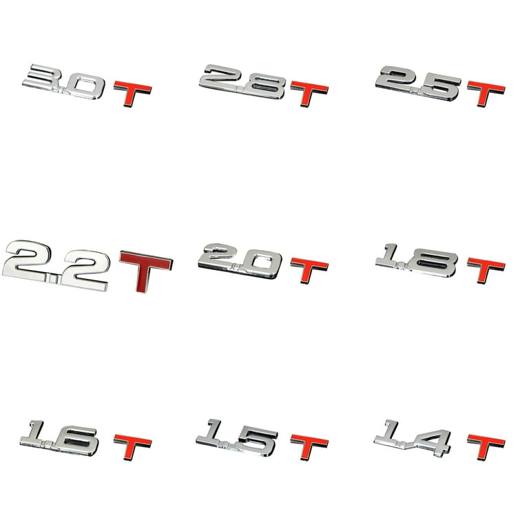 2pcs 3D Metal Chrome Turbo T Car Trunk Fender Emblem Badge Decal Sticker Sport E - Foto 11