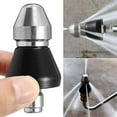 thumbnail image 1 of Walbest 1/4" High Pressure Nozzle Sewer Cleaning Tool Parts Pressure Washer Jetter Nozzle Pipe Unclogger Nozzle Reverse Airflow Nozzle for Residential Commercial Pipes, 1 of 7