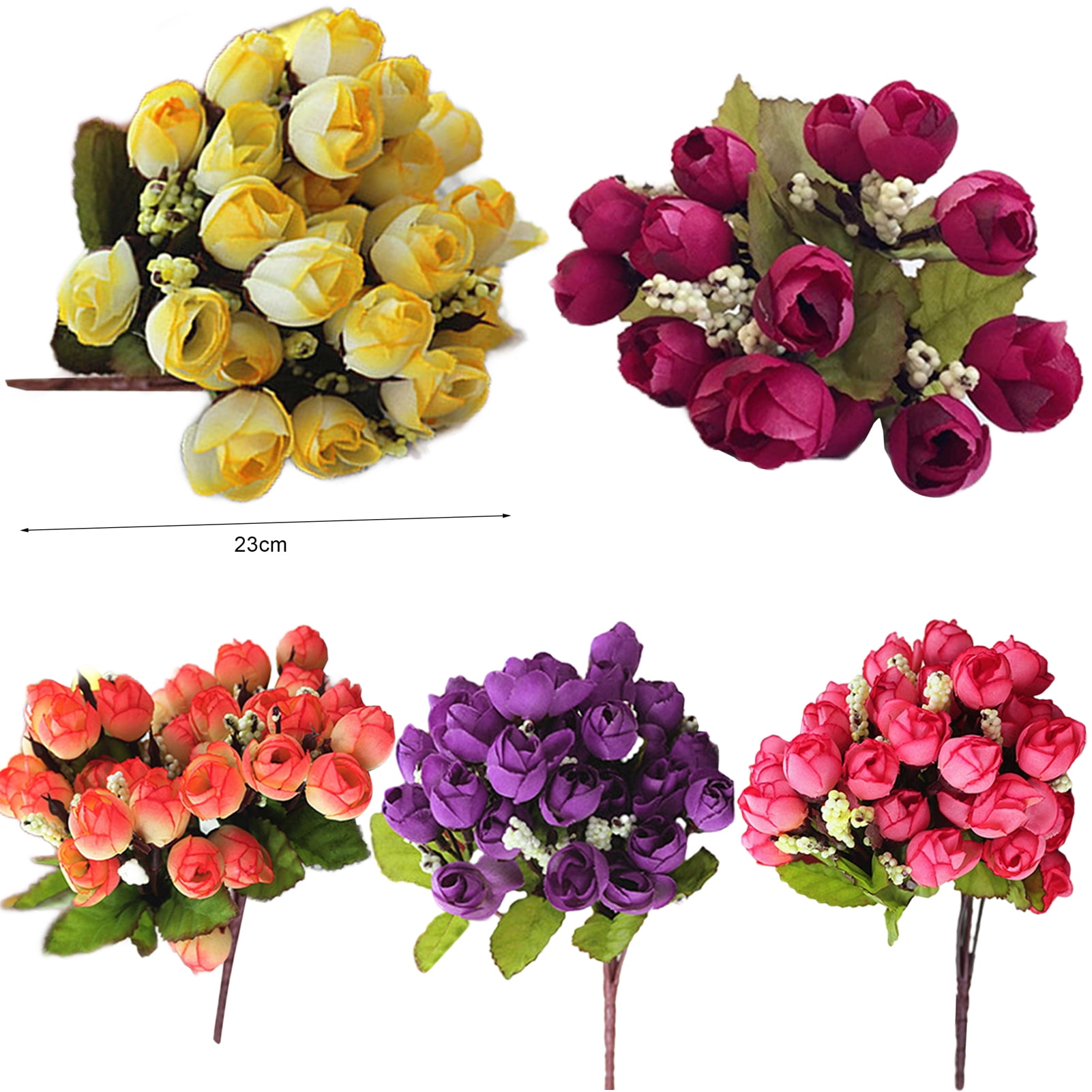 New! 12 pc Spring Mini Roses Flowers Shapes Craft Floral Decor Embellishment