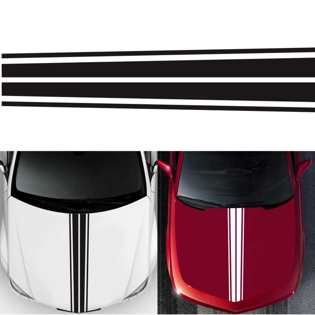 Walbest 1 Pack Car Sticker, Car Engine Cover Decal Decor Stripe Emblem ...