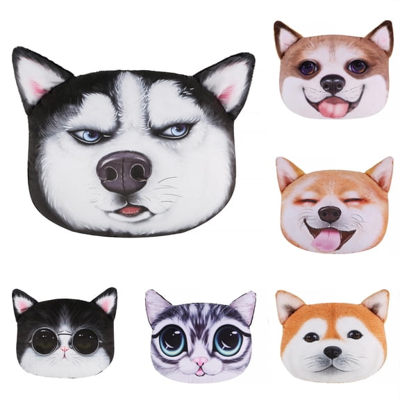 Walbest 1 Pack Cartoon Cute Dog Plush Auto Car Seat Headrest Neck Rest Cushion Pillow