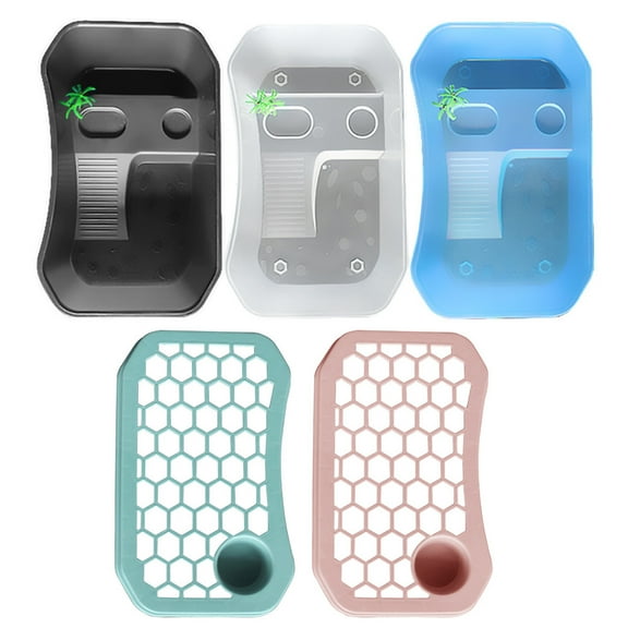 Walbest 1 Pack Reptile Feeding Box Anti Slip Slope Prevent Escaping Mini Fish Tank Turtle Habitat Container Aquarium for Turtle Tank
