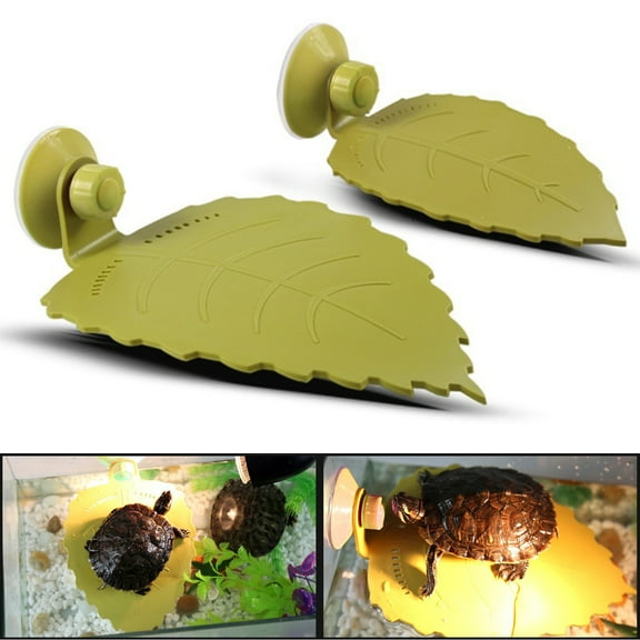 Walbest 1 Pack Turtle Platform, Turtle Terrace with Suction-Cup Adjustable Reptile Basking Board Platform
