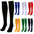 thumbnail image 1 of Walbest 1 Pair Knee High Tube Compression Soccer Socks, Sports Socks Solid Color Anti-slide Spandex Knee Socks, 1 of 6