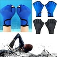 thumbnail image 1 of Walbest 1 Pair Swimming Webbed Gloves Swim Training Neoprene Gloves with Wrist Strap Fitness Water Resistance Training Gloves for Swimming Diving, 1 of 7