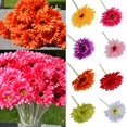 thumbnail image 1 of Walbest 1 Pc 19 7 Inches Artificial Flower Gerbera with Stem Silk Flower Arrangement for Home Garden Party Wedding Greenery Fireplace Table Centerpieces Flower Diameter 4, 1 of 7