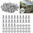 thumbnail image 1 of Walbest 1 Set(50 Nuts & 50 Bolts) Aluminium Nut Bolt Kit Tough Removable Threading Screws Through Hole Bolts Hardware, 1 of 7