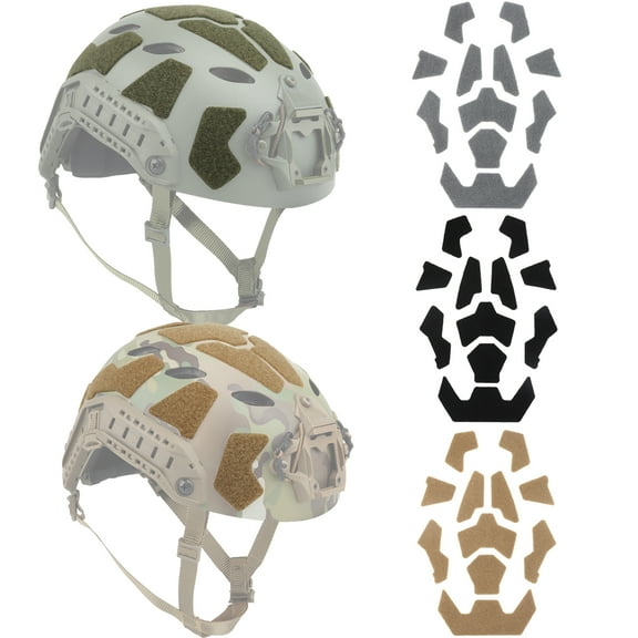 Walbest 1 Set Helmet Padding Kit Self Adhesive High Cut Helmet Velcro Sticker, Universal Fastener Tape Helmet Padding Stickers