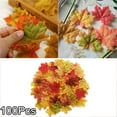 thumbnail image 1 of Walbest 100Pcs/Bag Simulation Maple Leaves Fine Texture Fabric Halloween Artificial Plant Fall Leaf Realstic Party Decoration, 1 of 7