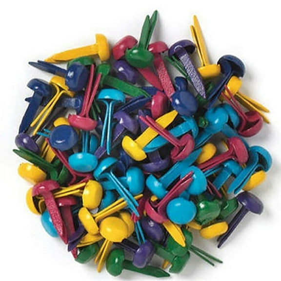 Walbest 100Pcs Mixed Color Scrapbooking Card Making Craft DIY Round Mini Iron Brads