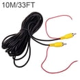 thumbnail image 1 of Walbest 10M 32FT RCA with Trigger Cable Car RCA Video Extension Cable for Auto Backup Camera Monitor Rear View Parking System with Detection Wire Reverse Trigger Lead for GPS Navigation, 1 of 5