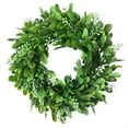 thumbnail image 1 of Walbest 11.81" Artificial Buxus Sinica Wreath Garland Home Door Hanging Decor Headwear, Porch Farmhouse Patio Garden Festival Celebration Window Party Decor Home Décor, 1 of 7