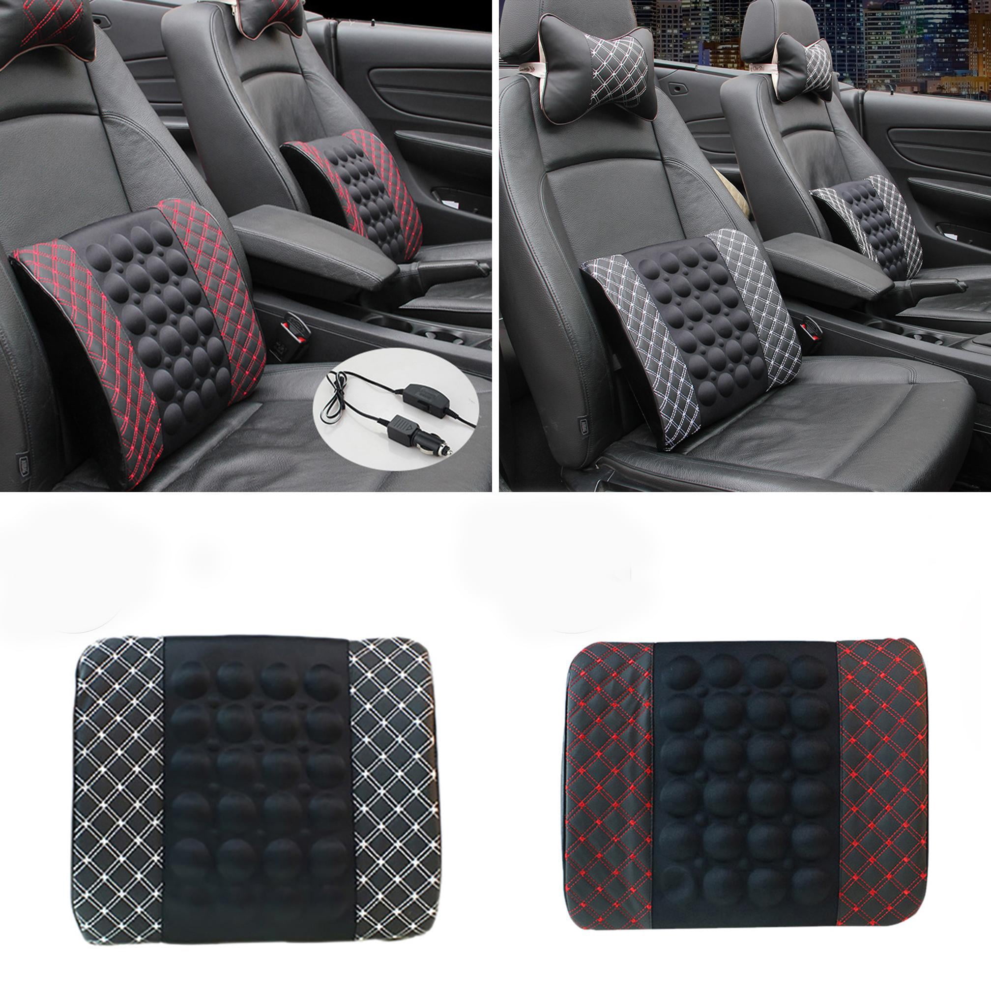 Back Support Drivers Seat Cushion with Lumbar Pad + Heat + Massage