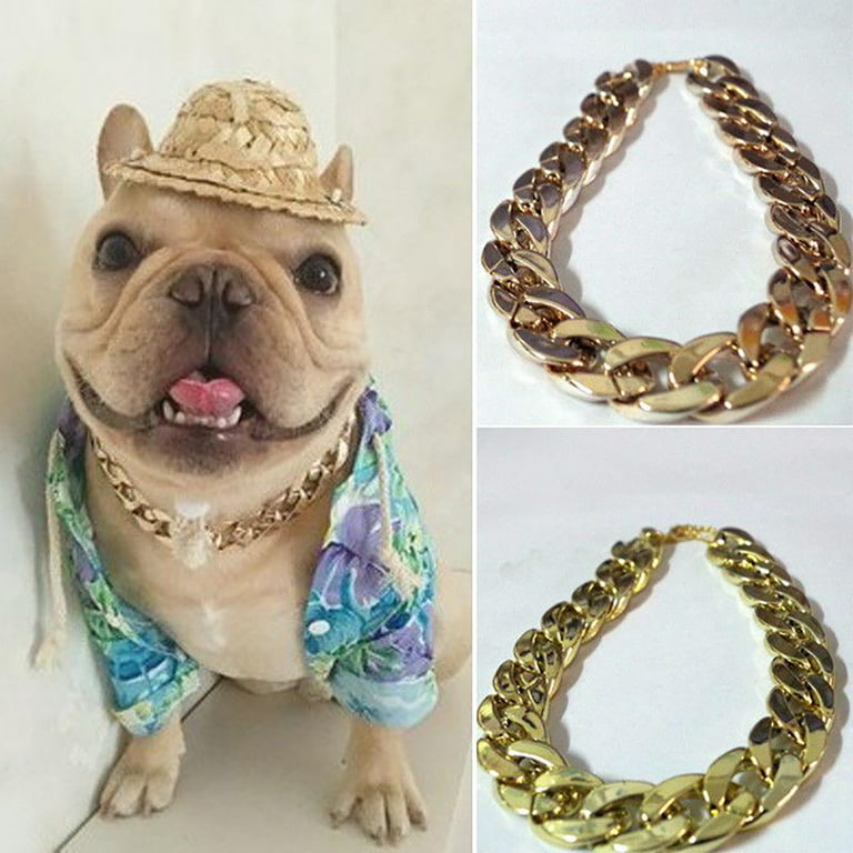 Rose Gold Chain Dog Collar