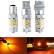 Walbest 1PC 7528 1157 BAY15D 1016 1034 94 LED Bulbs Yellow High Power Extremely Bright 2835 Chipsets with Projector for Turn Signal Lights