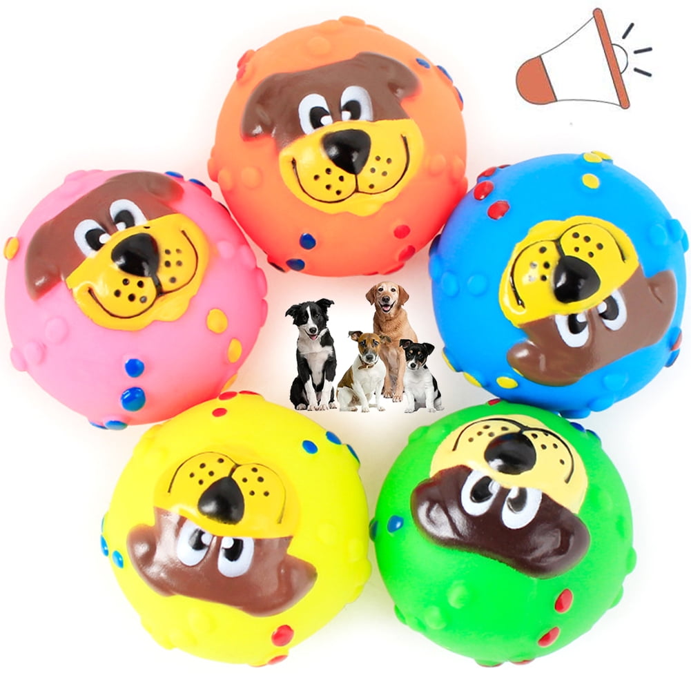 Walbest 1PC Latex Dog Squeaky Toys Rubber Soft Dog Toys Chewing Squeaky