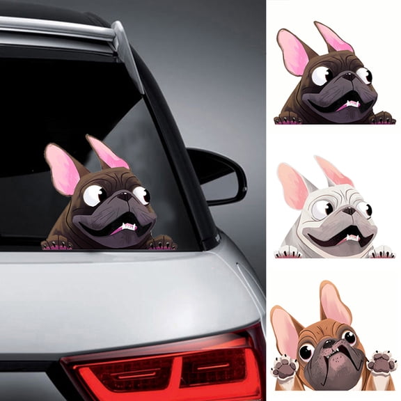 Walbest 1Pc Car Sticker, Auto Car Vehicle Window Decals 3D Lovely Cartoon Dog Sticker Decoration