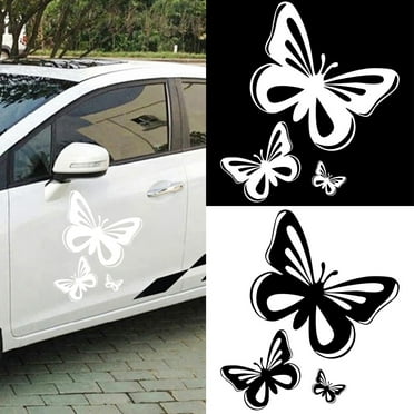 Walbest 1Pc Car Sticker - Waterproof Butterfly Car Window Bumper Auto Vehicle Decal Decor for Universal Car SUV