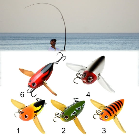 Walbest 1pc 2.28" Bee Bait Solid Treble Hook Hard Artificial Insect Bee Bionic Lure Outdoor Fishing Accessory
