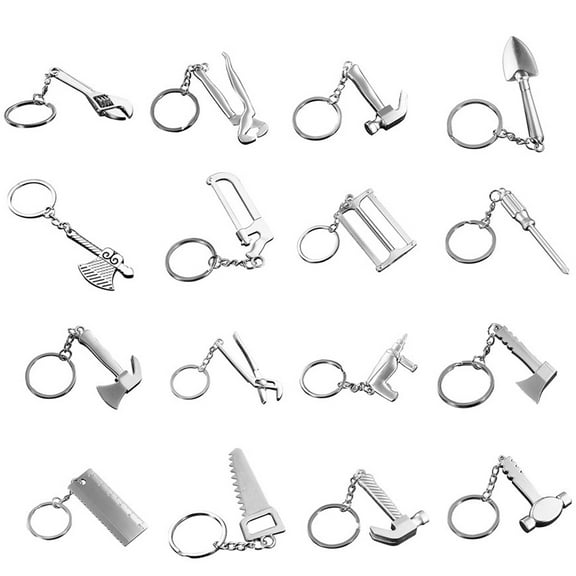 Walbest 1pc Mini Wrench Tool Keychain Metal Spanner Screwdriver Keyring Pendant Key Holder, Keyfob Gift for Men, Multitool Keychain Tool