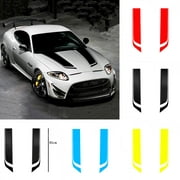 Walbest 2 Pack Auto Car Racing Sporty Stripes Hood Decals Waterproof Stickers DIY Decoration Universal