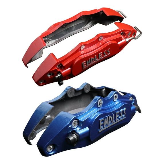Walbest 2 Pack Car Brake Caliper Covers, Red Powder Coat Finish Engraved Front ENDLESS Rear Bar and Pony Caliper Cover(S)