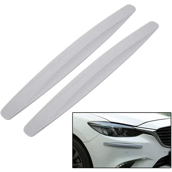 Walbest 2 Pack Car Front Rear Bumper Protector Corner Guard Anti-Collision Rubber Strips Scratch-Resistant Trim Cover for Cars SUV Pickup Trucks (Grey)