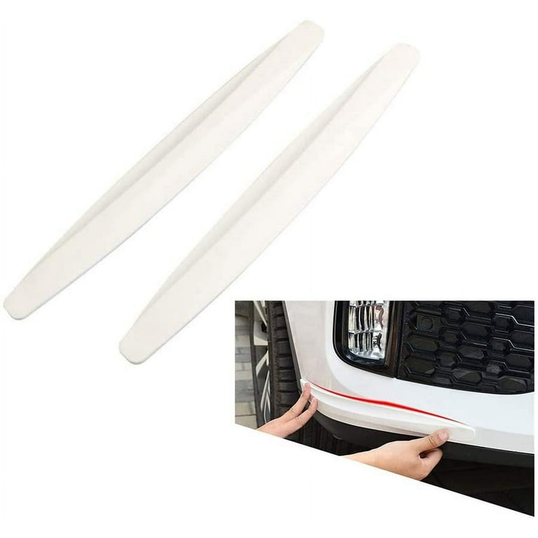 Walbest 2 Pack Car Front Rear Bumper Protector Corner Guard Anti Collision Rubber Strips Scratch Resistant Trim Cover for Cars SUV Pickup Trucks