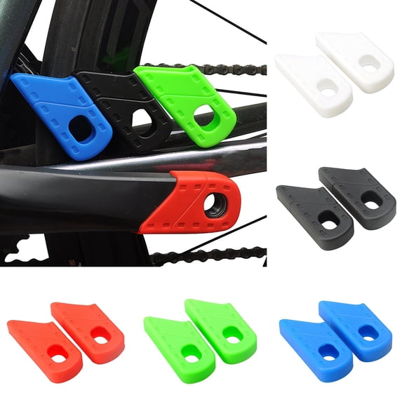 Walbest 2 Pack Crank Boot Protectors, Bicycle Crank Arm Protectors, Universal Crank Boots for Mountain Bike Road Bike, Red